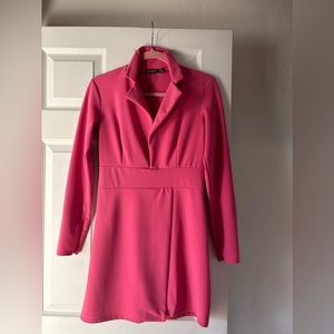 Boohoo blazer dress bright pink